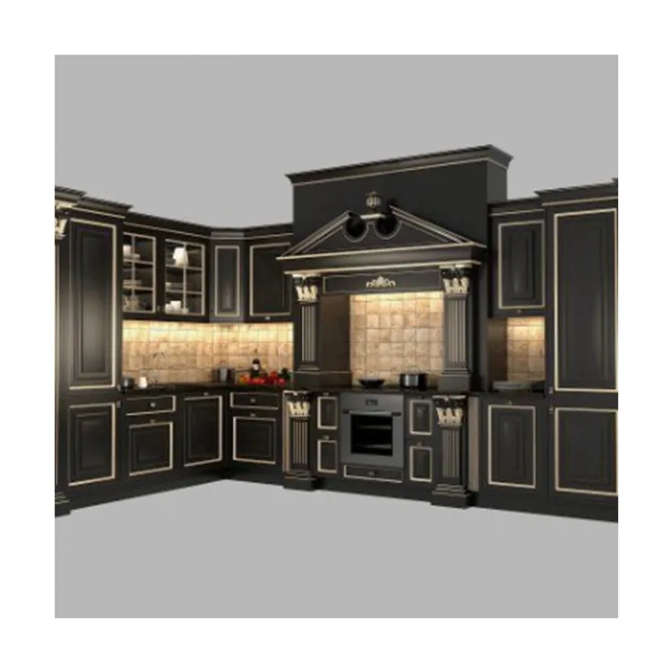 Canadian Black Glossy Kitchen Shaker Bathroom Bedroom Dining Cabinet Handles Kitchen Furniture Cabinets Set Designs