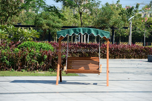 Nouveaux produits étanche 2 sièges meubles en bois massif Resort hôtel arrière-cour suspendu extérieur patio jardin balançoire chaise - Product Image 5