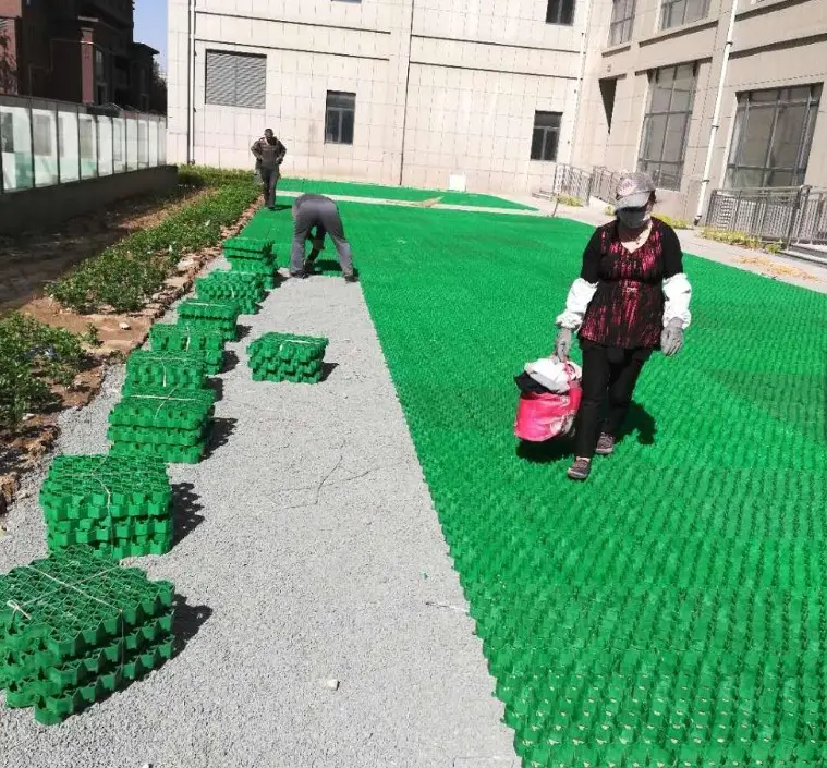 Cina vendita calda parcheggio erba griglia/erba finitrice per il controllo del fango plastica erba finitrici altezza 40 mm