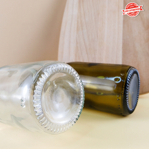 <strong>Mini</strong> 200ml Clear Amber Glass Wine <strong>Bottles</strong> for Red Wine Tequila Brandy Serving Cork Sealing Screen Printing for <strong>Champagne</strong> Serving - Product Image 3