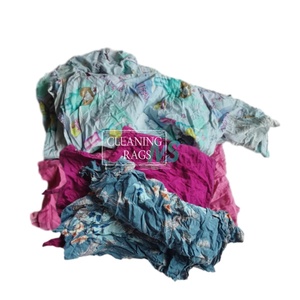 Trapos industriales de algodón 100% de colores mezclados de punto de muestra gratis, trapos reciclados de limpieza de residuos textiles - Product Image 2