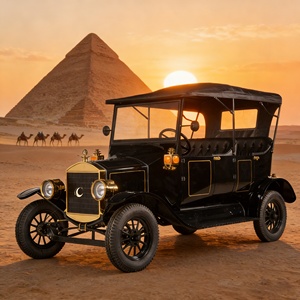 5人乗り純手作りヴィンテージ電動観光車 CE認証済み レトロ観光車 リゾート＆文化遺産向け、工場直販 - Product Image 3