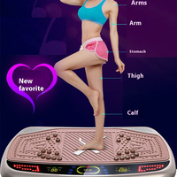 Plateforme vibrante à mouvement complet pour le fitness, machine de massage vibrante ultra-mince pour la gym