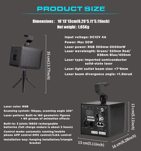 Marslite 와이파이 레이저 큐브 프로젝터 3W 애니메이션 레이저 프로젝터 프로 무선 APP 3D 레이저 큐브 라이트 - Product Image 2