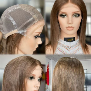 SHY luxe Desgin Madical perruque dentelle transparente Pu pleine dentelle perruque avec noeud unique 5.0 vente chaude couleur Breown - Product Image 1