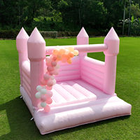 Château gonflable Pink Lemon Bounce LM-009, 13,5 x 11,5 pieds, grand château gonflable, cadeau d'anniversaire, ambiance de fête, mariage