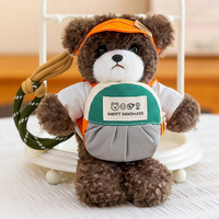 Nouveau pendentif ours mignon avec cordon coloré, jouet en peluche, pendentif portefeuille en forme de petit ours de dessin animé