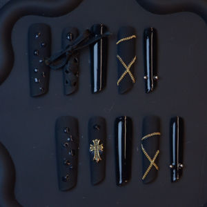 <span class=keywords><strong>Uñas</strong></span> Postizas de Acrílico de Lujo con Diseño Previamente Diseñado en Forma Cuadrada/Stiletto y Almendrada, 10 Piezas con Pegamento y Logotipo Personalizable - Product Image 1