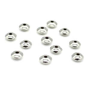 Anno Jewelry Stainless Steel Beads 6mm Round <b>Spacer</b> Beads For DIY Jewelry Making Accessories Gold Silver Rose Gold Color - Product Image 2