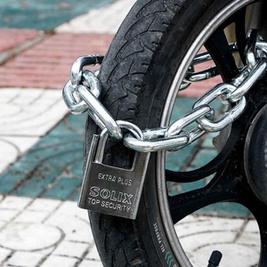 Cerradura de puerta para motocicleta, triciclo, candado de cadena para coche, candado antirrobo, candado de hierro antivaho - Product Image 3