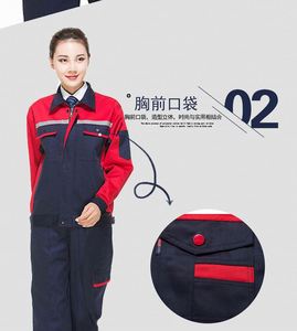 Vêtements de travail durables pour hommes et femmes, veste et pantalon, ensembles de vêtements de travail, bande réfléchissante, manches longues, uniformes de travail, combinaisons - Product Image 4