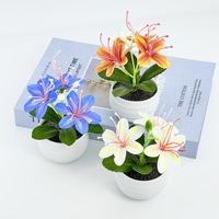 Fleurs artificielles, plantes artificielles d'intérieur, idéales, écologiques, durables, plantes en pot de bureau, décoration florale