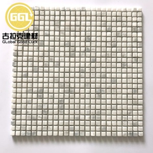 Finement traiter dégringolé Verge blanc marbre mosaïque carrelage Mini carré mur sol dosseret pour salle à manger bain chambre escalier hôtel - Product Image 5