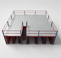 Plateforme de stockage de type loft - Structure en acier démontable robuste et personnalisable pour entrepôts et mezzanines