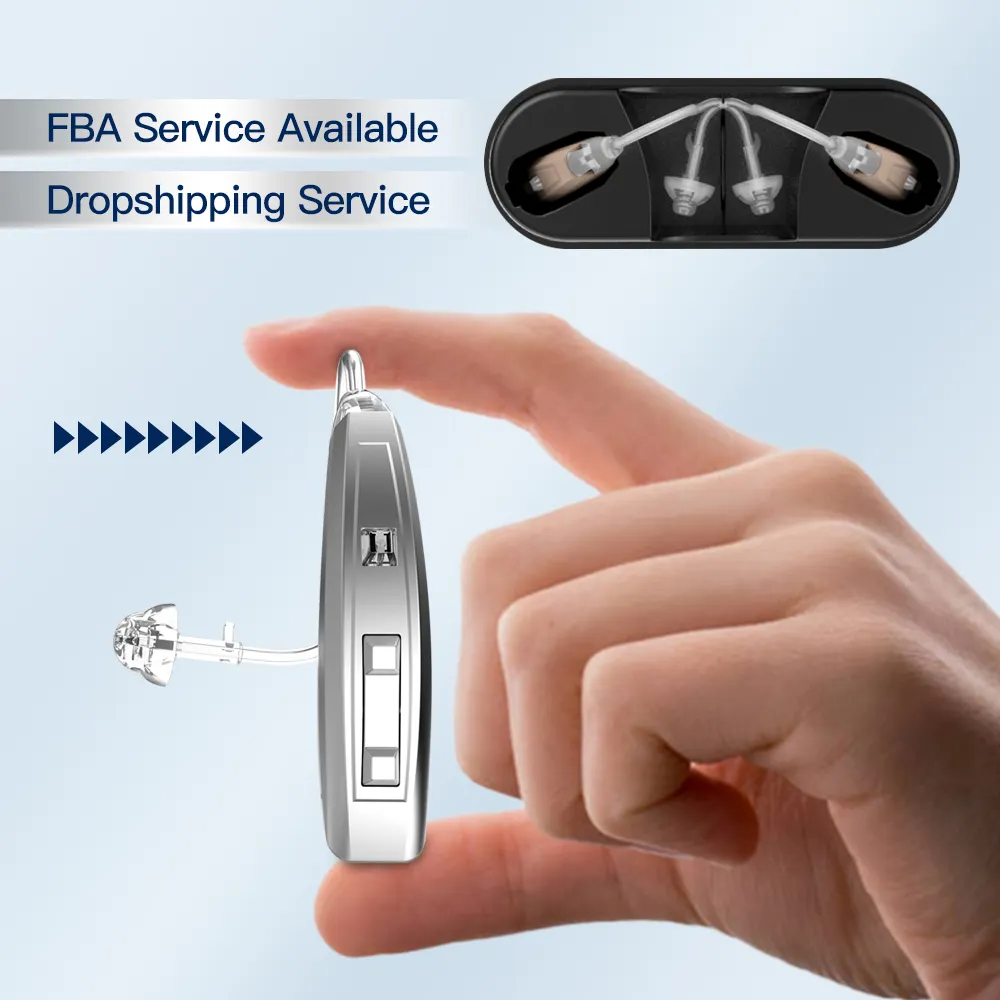 New product 2024 Digital Magnetic Mini BTE Hearing Aid China Audifonos aparatos auditivos Rechargeable Hearing Aids