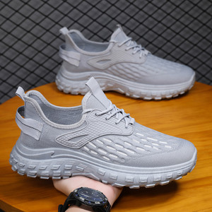 Zapatillas de moda para hombre, estilo papá, transpirables, de malla, de caña baja, informales, con suela gruesa, para correr y senderismo. - Product Image 2