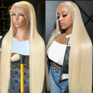 Perruques de Cheveux Indiens Lisses 13x6 pour Femmes Noires, Sans Colle, Dentelle Transparente, Cuticule Alignée, Perruque Longue en Dentelle HD - Product Image 3