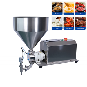 Machine de remplissage semi-automatique à pompe à rotor servo-moteur pour pâtes à haute viscosité, chocolat, sauce chili, pâte de sésame, crème cosmétique - Product Image 1