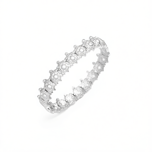 Amy Amy Fashion <b>Bangle</b> B1038 <b>Silver</b> Plated Zircon Tennis <b>Bracelet</b> Women's Classic Jewelry Gift - Product Image 3