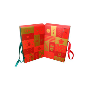 Emballage vide <span class=keywords><strong>de</strong></span> Noël personnalisé <span class=keywords><strong>de</strong></span> 25 jours <span class=keywords><strong>calendrier</strong></span> <span class=keywords><strong>de</strong></span> l'avent jouet <span class=keywords><strong>de</strong></span> bébé souvenir avec ruban pour enfants - Product Image 1