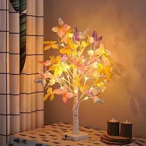 Hot Sale LED Silver Birch Colorful Butterfly Tree Light Battery Powered For Home Decor Room