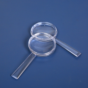 Loupe de poche en plastique de style classique pour enfants de 40mm avec poignée droite transparente pour les jouets cadeaux d'éducation scientifique - Product Image 3