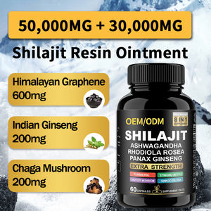 Kapsul Shilajit 8-in-1 Canggih Ekstrak Kunyit Kurkumin Lada Hitam Asam Fulvat Humat <span class=keywords><strong>Anti</strong></span>-Inflamasi Antioksidan Ampuh - Product Image 2
