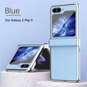 Cubierta <span class=keywords><strong>de</strong></span> teléfono <span class=keywords><strong>de</strong></span> Material <span class=keywords><strong>de</strong></span> PU <span class=keywords><strong>de</strong></span> TPU <span class=keywords><strong>de</strong></span> cuero con marco galvanizado Compatible con <span class=keywords><strong>Samsung</strong></span> Flip 5 Z Flip 5 para iPhone Número <span class=keywords><strong>de</strong></span> modelo Móvil - Product Image 5