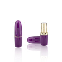 Luxe Brillant Rouge À Lèvres Conteneur Vide Bullet Forme Chapstick Cas Rouge À Lèvres Baume Emballage Crème À Lèvres Tubes Estampage À Chaud Logo