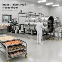 Pengering Beku Makanan Hewan Peliharaan Kapasitas Besar 100kg untuk Penggunaan Industri Produksi Pabrik Kecil