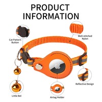 Étui de protection pour AirTag de haute qualité, traceur GPS intelligent Oet, collier pour chat, traceur GPS pour chien, mini traceur GPS, collier de chien en nylon réfléchissant