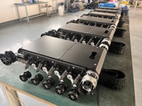 Châssis de robot tout-terrain, châssis de robot à chenilles, robot à grande vitesse 10 km/h, plateforme de robot UGV