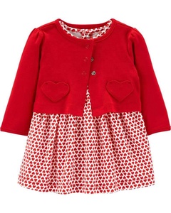 In magazzino di stile di <span class=keywords><strong>autunno</strong></span> a due pezzi 100% cotone delle ragazze del bambino di usura abbigliamento dolce vestito di inverno del bambino - Product Image 3
