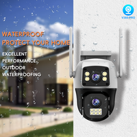 Caméra PTZ V380, nouveau modèle, petite et mini, 1,5 pouce, caméra de sécurité CCTV sans fil, IP, double objectif, WIFI, caméra PTZ extérieure, réseau