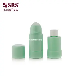 Değiştirilebilir tasarım 50ml 75ml özel renk deodorant tı topu şişe üzerinde rulo