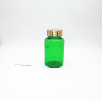 Bouteille de 150ml de médicaments, en plastique pet vert, conteneur d'emballage de pilules européennes
