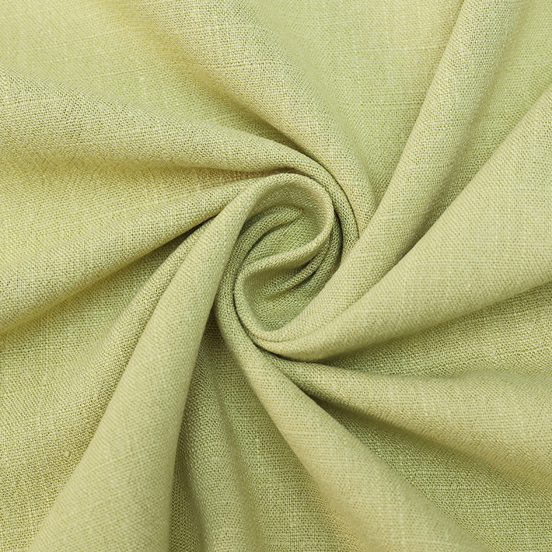 Viscose Cotton Linen Fabric Soft Breathable Plain Weave Linen Shirts Fabric