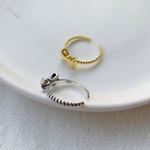 Dylam Fashion 18K Gold Plated <b>Silver</b> Open <b>Ring</b> Bow Promise <b>Ring</b> Cocktail Multi <b>Eternity</b> Engagement Wedding Band <b>Ring</b> for Women - Product Image 4