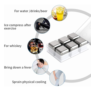 Glaçons en métal Pierres à whisky Glaçons en acier inoxydable Glaçons réutilisables <span class=keywords><strong>pour</strong></span> boissons - Product Image 4