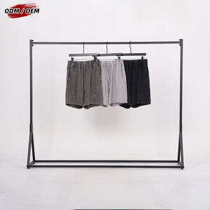 Pantalones Cortos Casuales de Algodón Puro para Hombre, Estilo Vintage, con Cordón Ajustable, Diseño de Parches, Holgados, para Verano - Product Image 2