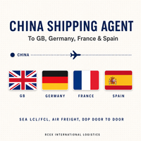 Agent maritime chinois vers le Royaume-Uni, l'Allemagne, la France : Service de fret maritime LCL/FCL, fret aérien express, porte-à-porte, DDP, assurance, prix compétitifs