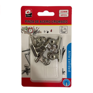 Pinza De Acero Cromado 22Mm 6Pcs Alta Calidad - Product Image 1