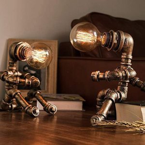 Lampe de table/bureau LED style <span class=keywords><strong>steampunk</strong></span> vintage en fonte, décorations, cadeaux d'anniversaire et du Nouvel An - Product Image 5