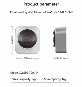 Lavadora de Carga Frontal Montada en Pared de 3 kg para Lavado y Calentamiento de Agua, Ideal para Barcos, Remolques y Uso Marino - Product Image 2