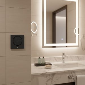 Mini-téléphone mural pour hôtel, design compact 86x86mm, service SOS à un bouton pour salle de bain des clients - Product Image 1
