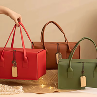Wieder verwendbare Luxus-PU-Leder-Verpackungs box Schmuck Handheld-Aufbewahrung sbox Handheld Leere Box für Wein kosmetik Tee Bier Pu Bag