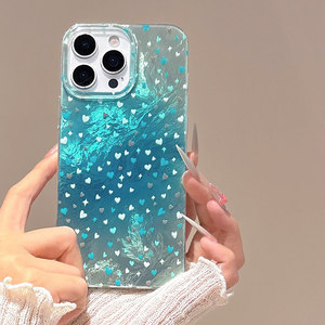 เคสโทรศัพท์มือถือลายหินอ่อนสุดหรู รุ่นบลูโอเชียน ฮอลิเดย์ ซีรีส์ วัสดุ PC+TPU สำหรับ iPhone 11-16 Pro Max ป้องกันการกระแทก - Product Image 5