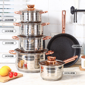 Set di 12 <span class=keywords><strong>Pentole</strong></span> e Padelle in Acciaio <span class=keywords><strong>Inox</strong></span>, Vaporiera, Pentola per Zuppa, Set di <span class=keywords><strong>Pentole</strong></span> Profonde per Cucina - Product Image 4