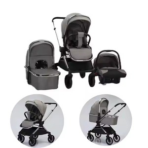 Cochecito de bebé convertible o tumbado, cochecito de recién nacido bidireccional, vista alta multifuncional 3 en 1 con asiento de coche - Product Image 2