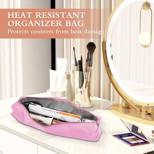 เครื่องยืดผมแบบพกพาและจัดแต่งทรงผมกระเป๋าเก็บของกระเป๋าใส่เครื่องมือจัดแต่งทรงผมทนความร้อน - Product Image 2